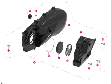 Dekla za motor sklop levog kartera 157M.03.310A New Adviser